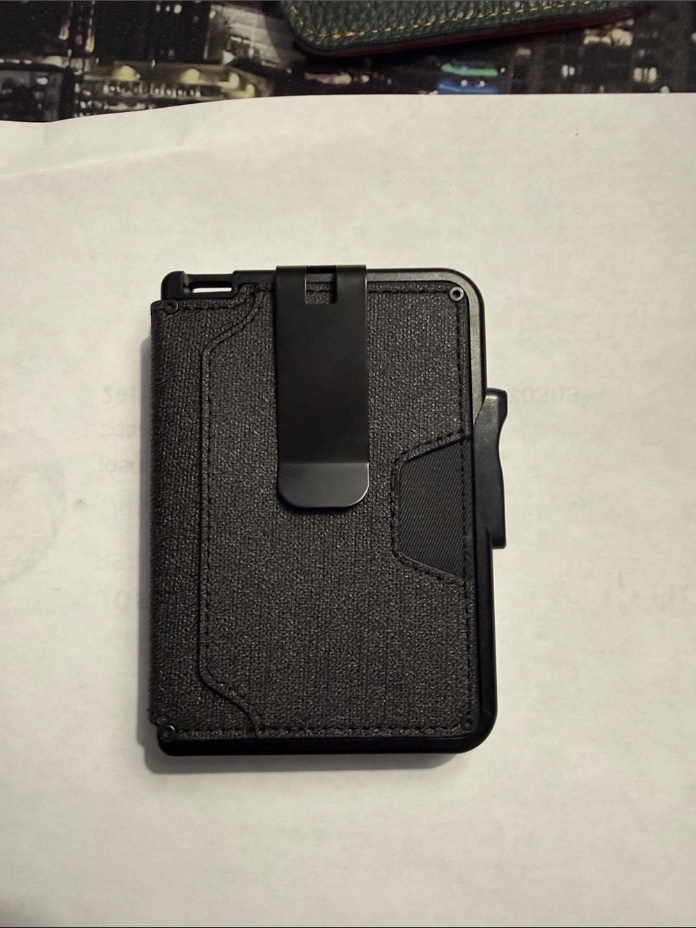 Slim Black RFID Wallet with Money Clip